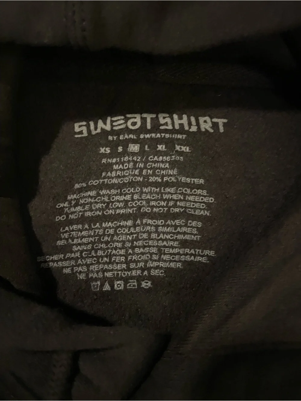 Earl Sweatshirt Men's Black Hoodie